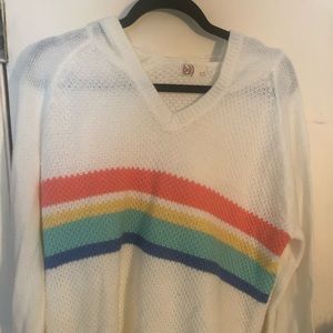 Striped sweater with hood